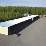 односкатный прямостенный ангар