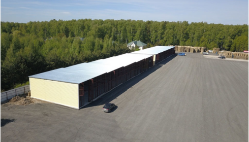 односкатный прямостенный ангар