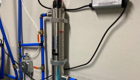 UV disinfection install